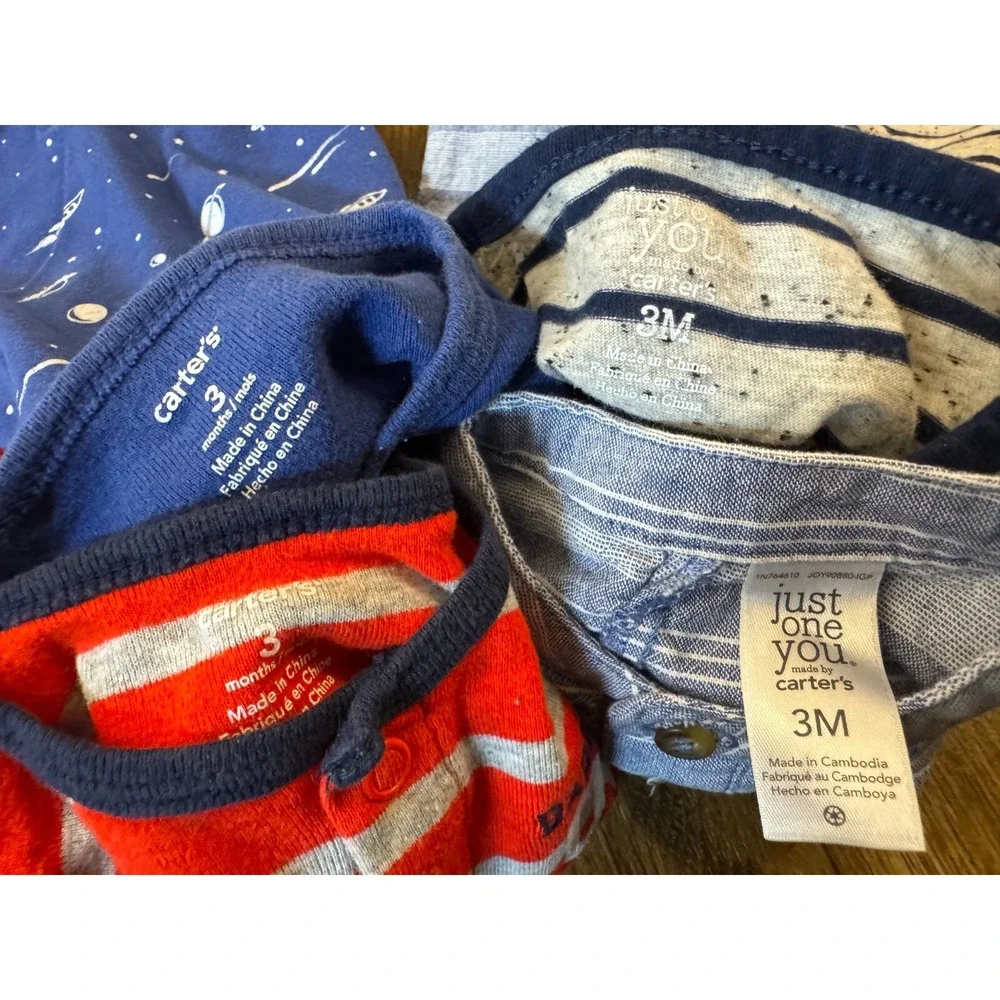 Baby Boy Rompers 3 Months Summer Clothes One PC‎ Lot Outfits Shorts Daddy's Team